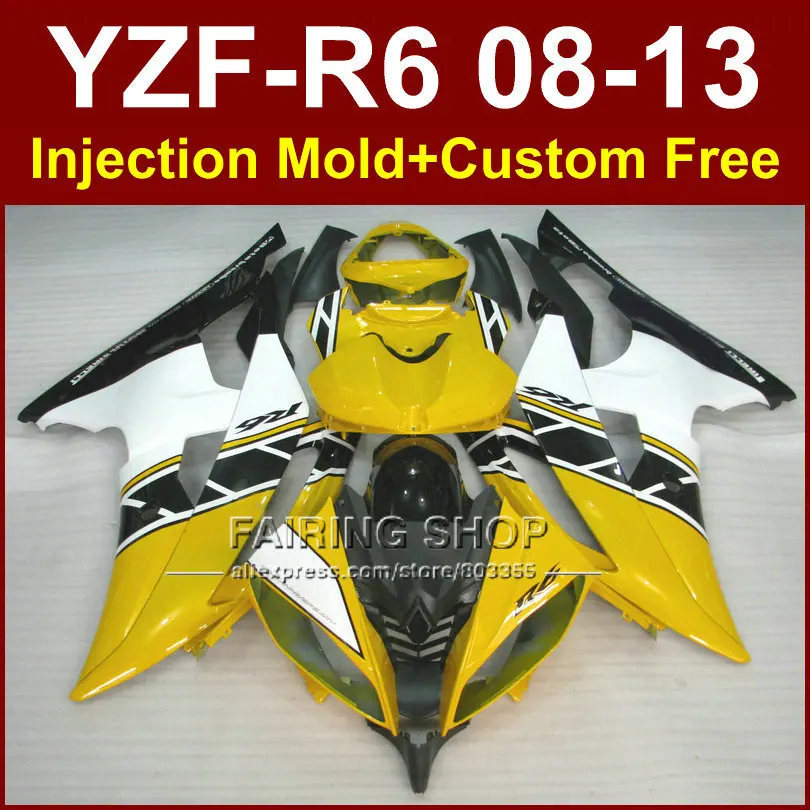 Perfect yellow Injection mold custom fairings for YAMAHA 2008 2009 2011 2013 YZF-R6 bodywork YZF R6 08-13 aftermarket YZF1000 R6
Perfect yellow Injection mold custom fairings for YAMAHA 2008 2009 2011 2013 YZF-R6 bodywork YZF R6 08-13 aftermarket YZF1000 R6