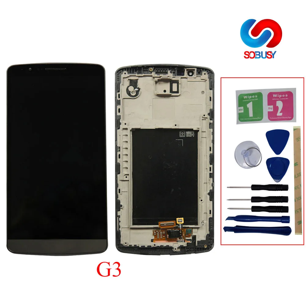 Оригинальный 5 "протестированный ЖК дисплей для LG G3 D850 D851 D855 кодирующий