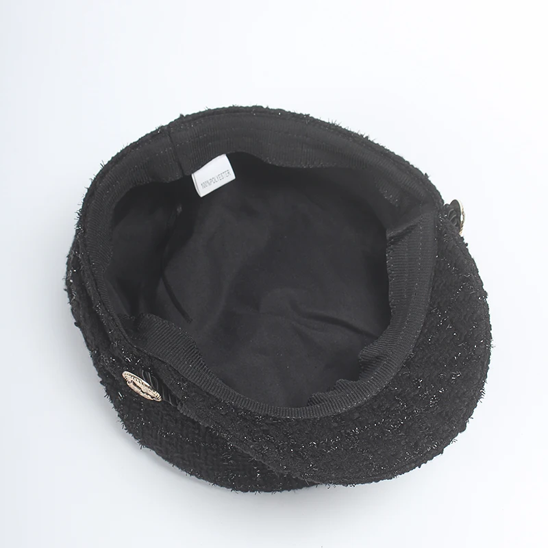 ROSELUOSI Spring Autumn Black Military Hats For Women Fashion Newsboy Caps With Bright Silk Military Cap
ROSELUOSI Spring Autumn Black Military Hats For Women Fashion Newsboy Caps With Bright Silk Military Cap