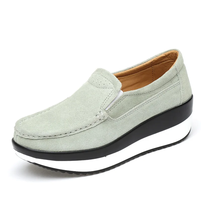 Women's Shoes Ballet Cow Suede Leather Flat Platform Woman Shoes Slip On Female Women's Loafers Moccasins Shoe
Women's Shoes Ballet Cow Suede Leather Flat Platform Woman Shoes Slip On Female Women's Loafers Moccasins Shoe