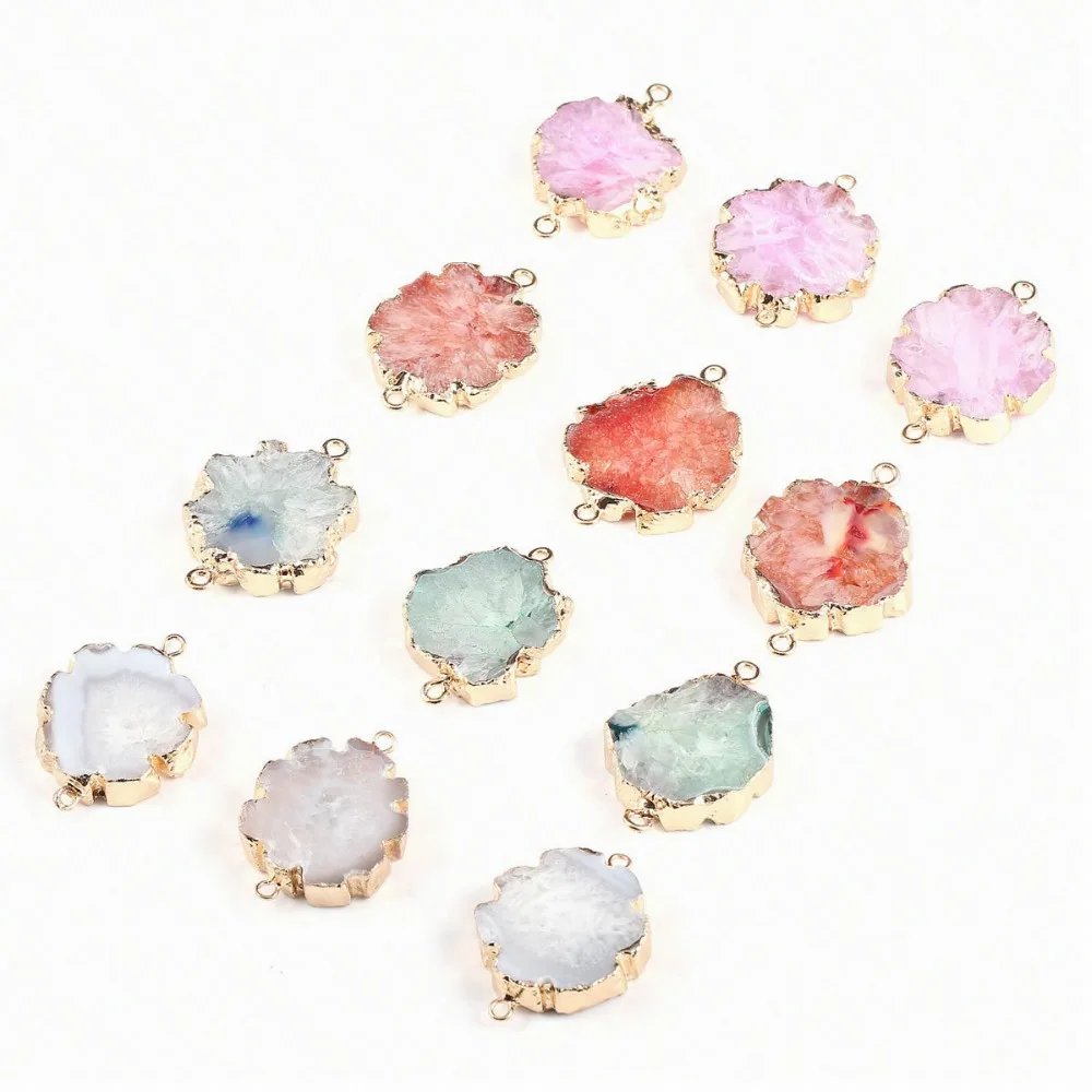 Natural Stone Agates Pendant Double Hole Connector Charm Beads Pendant for DIY Jewelry Making Size 25x40mm
Natural Stone Agates Pendant Double Hole Connector Charm Beads Pendant for DIY Jewelry Making Size 25x40mm