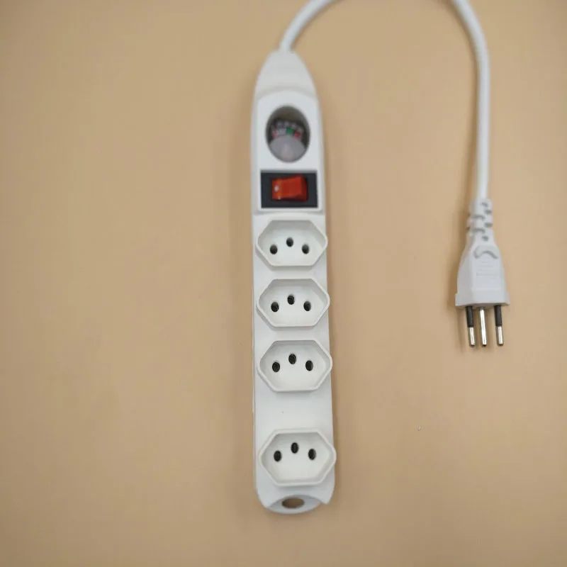 Brazil Plug Power Strip W/ Switch 10A 250V 2500W 4 Outlets 2.5M Extension Socket Cord Cable Surge Protector
Brazil Plug Power Strip W/ Switch 10A 250V 2500W 4 Outlets 2.5M Extension Socket Cord Cable Surge Protector