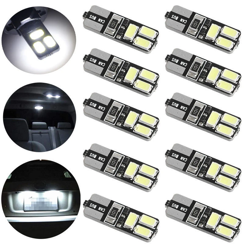 10 шт./лот T10 5630 6LED Canbus без ошибок автомобиля Ширина светильник фонарь освещения номерного знака, белый цвет
10 шт./лот T10 5630 6LED Canbus без ошибок автомобиля Ширина светильник фонарь освещения номерного знака, белый цвет
