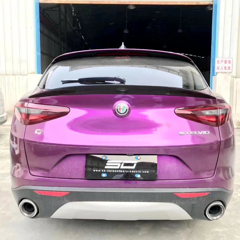 Спойлер для Alfa Romeo Stelvio спойлер заднего багажника из углеродного волокна черная