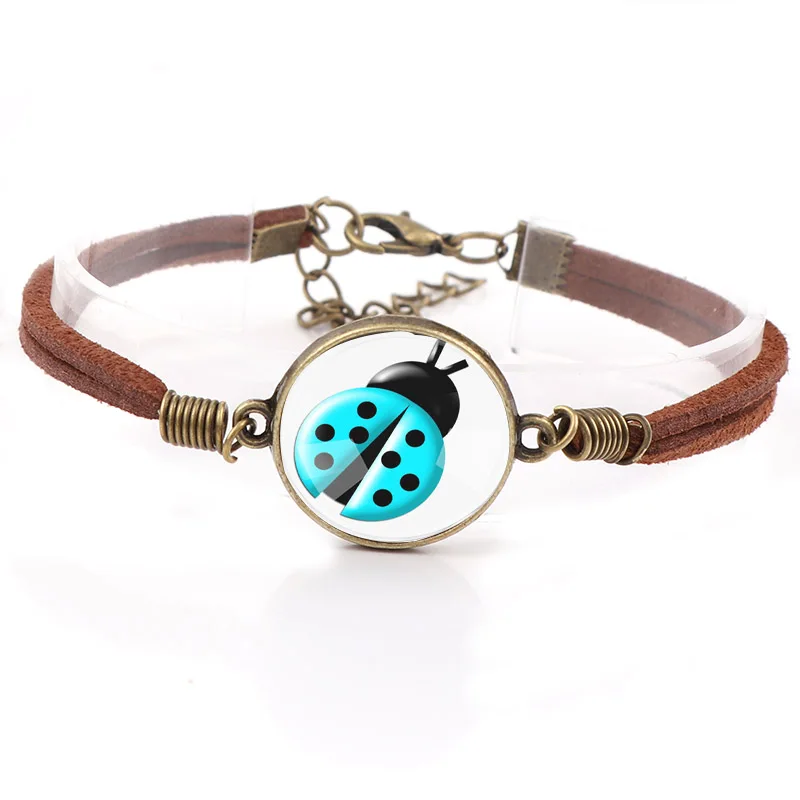 Interchangeable Vintage Metal Mixed Color Ladybug Glass Cabochon Double Leather Bracelets DIY Personalized Jewelry Finding
Interchangeable Vintage Metal Mixed Color Ladybug Glass Cabochon Double Leather Bracelets DIY Personalized Jewelry Finding