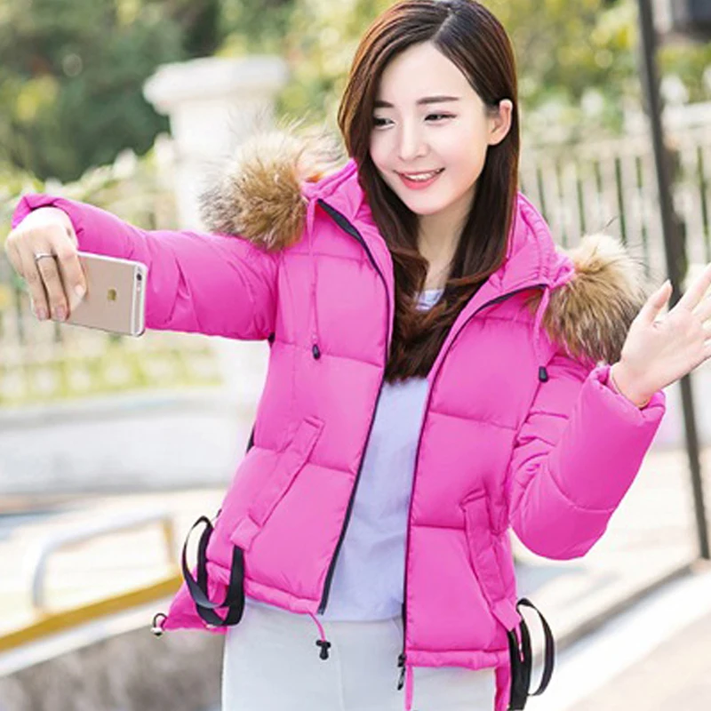 Nice Fashion Short Winter Jacket Women Slim Female Coat Thicken Parka Cotton Hooded Fur Collar candy-colored Ladies Jacket
Nice Fashion Short Winter Jacket Women Slim Female Coat Thicken Parka Cotton Hooded Fur Collar candy-colored Ladies Jacket