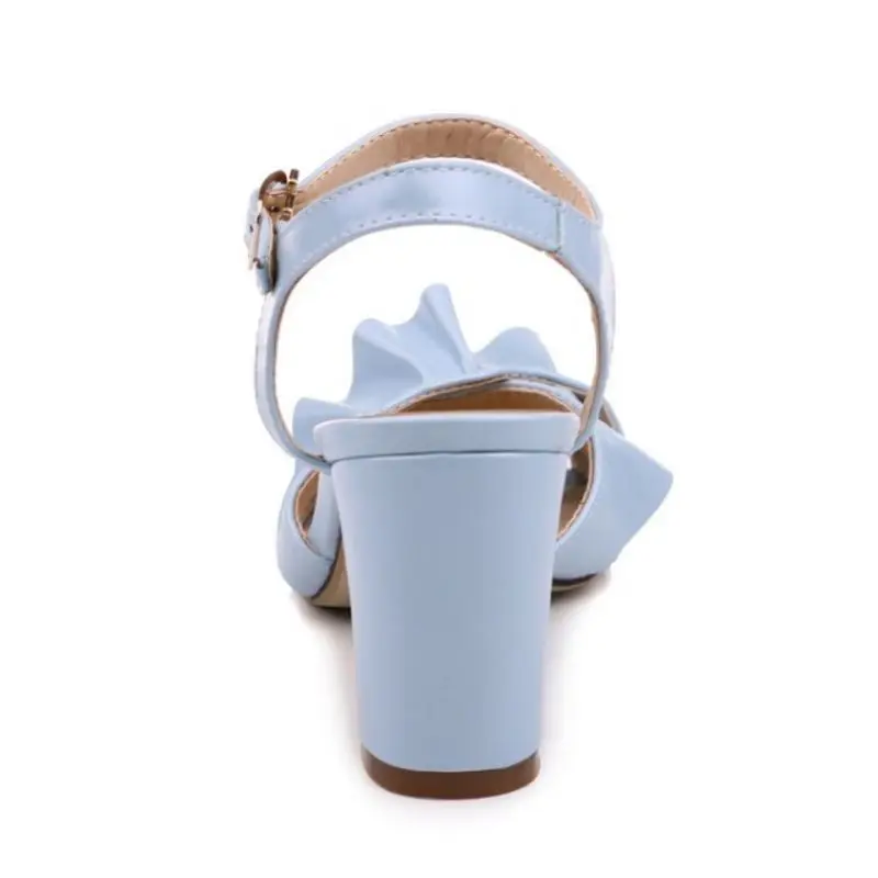 Tuyoki Size 33-43 Fashion Women's High Heel Sandals Ruffle Ankle Strap Thick Heels Sandal Summer Party Shoes Women Footwears
Tuyoki Size 33-43 Fashion Women's High Heel Sandals Ruffle Ankle Strap Thick Heels Sandal Summer Party Shoes Women Footwears