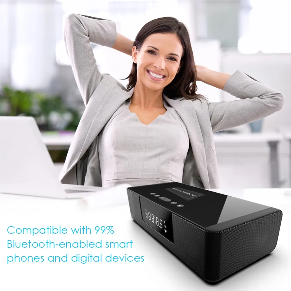 Portable Wireless Bluetooth Speaker TV Soundbar Music Stereo Powerful Column Home Theater Sound Bar TF USB Clock LCD Display
Portable Wireless Bluetooth Speaker TV Soundbar Music Stereo Powerful Column Home Theater Sound Bar TF USB Clock LCD Display