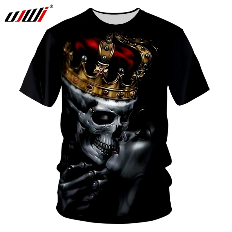 UJWI Tshirt Male Fashion O-neck 3D T-shirt Printed Couple crown skull Hip Hop Large Size Tops Tees Hombre Summer T-shirt
UJWI Tshirt Male Fashion O-neck 3D T-shirt Printed Couple crown skull Hip Hop Large Size Tops Tees Hombre Summer T-shirt