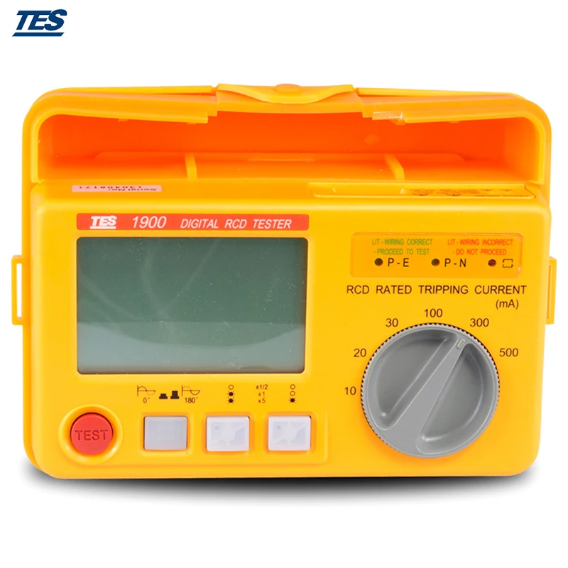 TES 1900A цифровой RCD Тип остаточного тока автоматический выключатель тестер