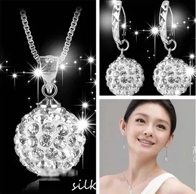 Hot sale promotion 2016 new fashion shiny Shambhala 925 sterling silver ladies`stud earrings/necklaces jewelry sets gift
Hot sale promotion 2016 new fashion shiny Shambhala 925 sterling silver ladies`stud earrings/necklaces jewelry sets gift