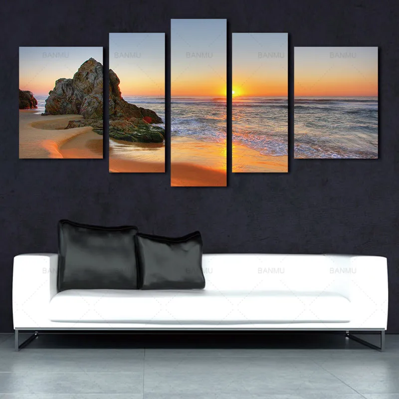 5 Piece Wall Art Seascape Blue Ocean Sunset Sea Oil Painting On Canv (no Framed)
5 Piece Wall Art Seascape Blue Ocean Sunset Sea Oil Painting On Canv (no Framed)