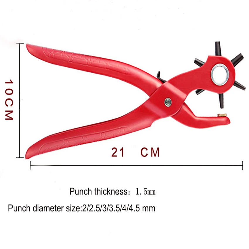Sewing Leather Belt Hole Puncher Pliers Hook Clamp 6 Hole 2/2.5/3/3.5/4/4.5MM Punch Size For Punching Hole Forceps Punch Head
Sewing Leather Belt Hole Puncher Pliers Hook Clamp 6 Hole 2/2.5/3/3.5/4/4.5MM Punch Size For Punching Hole Forceps Punch Head