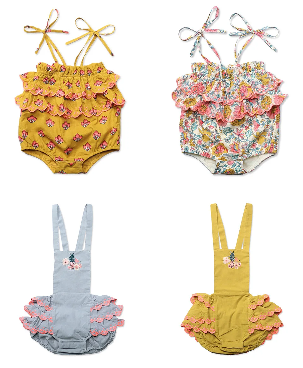 Фото Лидер продаж детская одежда для девочек цветочное соответствие vestidos onesie детский
