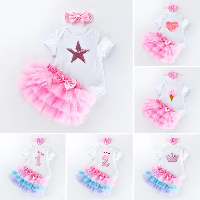 Summer Baby Girl Clothes 0-2 Year Birthday Dress Set Suits Infant Clothing Sets Romper Headband Tutu Skirt Bebes
Summer Baby Girl Clothes 0-2 Year Birthday Dress Set Suits Infant Clothing Sets Romper Headband Tutu Skirt Bebes