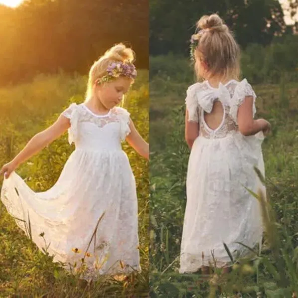 Bohemian Flower Girl Dresses Sheer Jewel Neck Ruffles Open Back A-Line Girls Birthday Dress Size 2-16
Bohemian Flower Girl Dresses Sheer Jewel Neck Ruffles Open Back A-Line Girls Birthday Dress Size 2-16