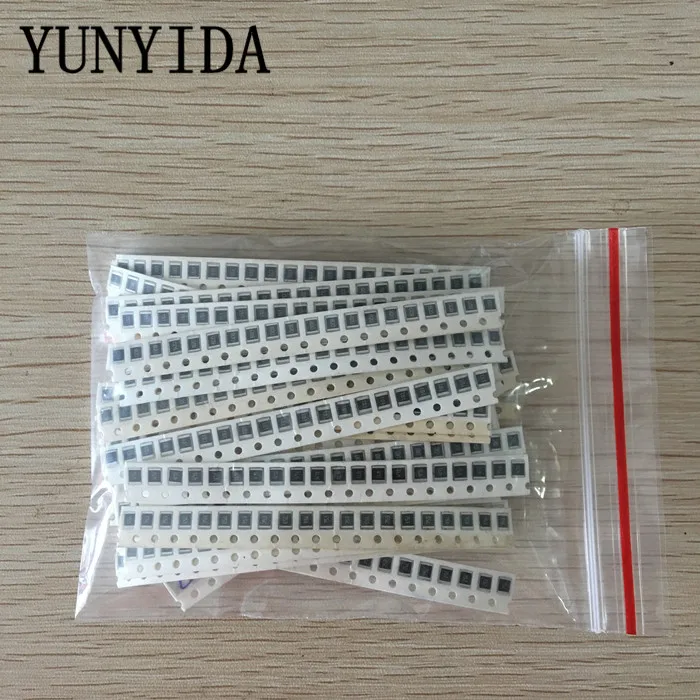 Комплект резисторов 1210 SMD комплект в ассортименте 1 ОМ-1 Ом 5% 33valuesX 20 шт. = 660 набор