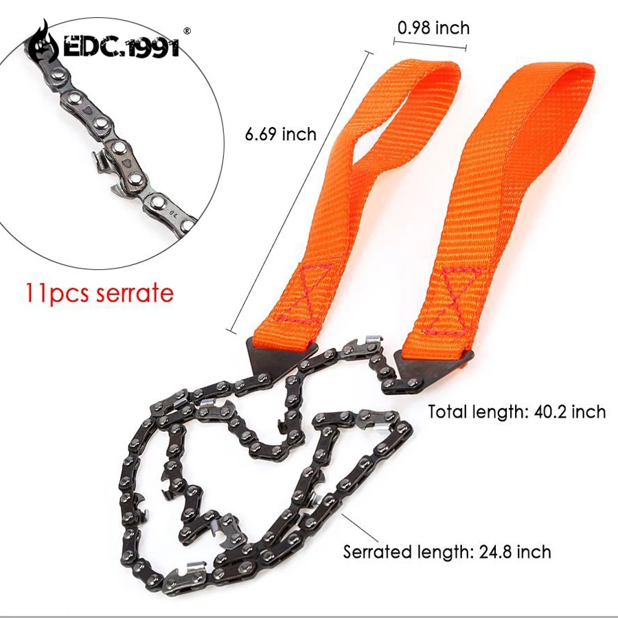 EDC Portable Hand Chain Saw Survival Fretsaw ChainSaw Emergency Multifunction Outdoor Steel Wire Camping Hunting Kit Pocket
EDC Portable Hand Chain Saw Survival Fretsaw ChainSaw Emergency Multifunction Outdoor Steel Wire Camping Hunting Kit Pocket