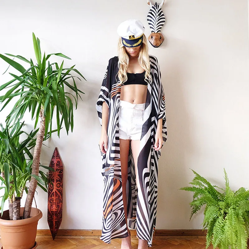 Beach Dress Kaftan Pareo Sarongs Sexy Cover-Up Zebra pattern Chiffon Bikini Swimwear Tunic Swimsuit Suit Cover Ups Robe De Plage
Beach Dress Kaftan Pareo Sarongs Sexy Cover-Up Zebra pattern Chiffon Bikini Swimwear Tunic Swimsuit Suit Cover Ups Robe De Plage