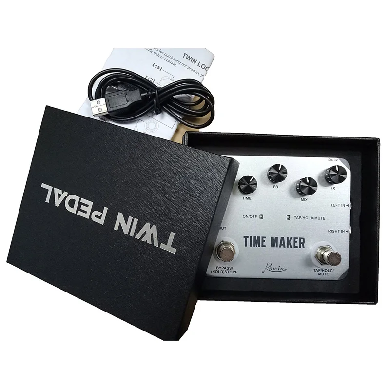 Rowin Time Maker 11 Types of Ultimate Delay Pedal for Guitar Bass with Tap Tempo
Rowin Time Maker 11 Types of Ultimate Delay Pedal for Guitar Bass with Tap Tempo
