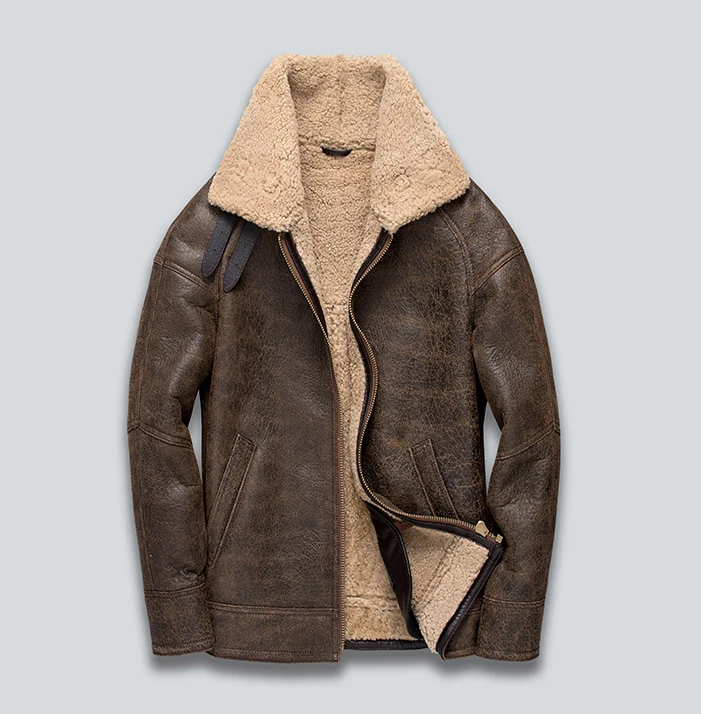 Italy man's genuine sheepskin lambskin leather shearing coat male b3 bomber jacket for male brown vintage warm clothing winter
Italy man's genuine sheepskin lambskin leather shearing coat male b3 bomber jacket for male brown vintage warm clothing winter