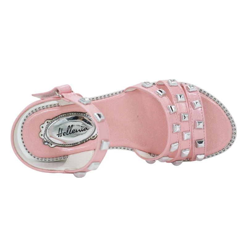Helleniagirls сандалии летние детская обувь для платья принцессы на низком каблуке