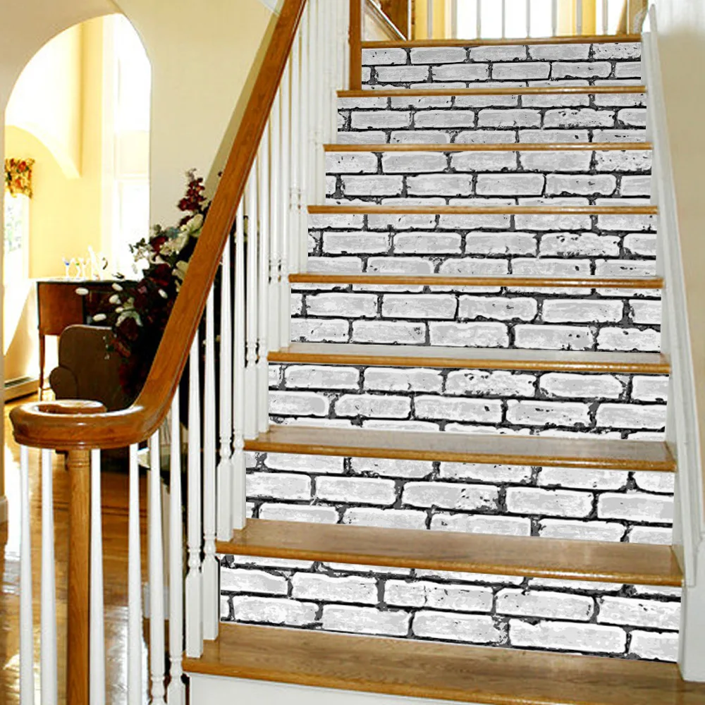 Colomac 3d 6pcs waterproof stair floor stickers renovation brick pattern living room DIY home decor poster stairway stickers
Colomac 3d 6pcs waterproof stair floor stickers renovation brick pattern living room DIY home decor poster stairway stickers