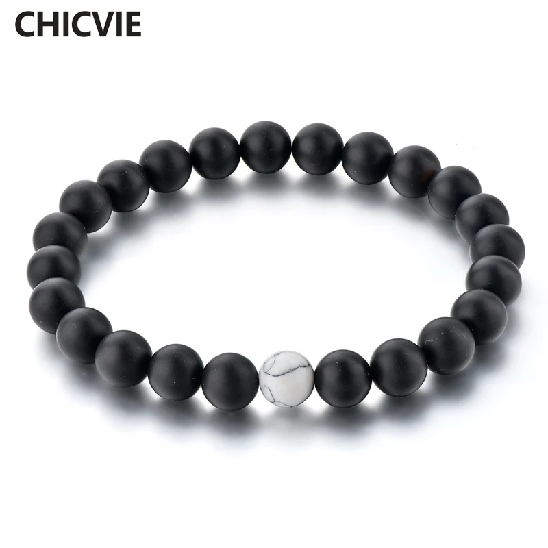 CHICVIE Black & White Charm Distance Men Bracelet Bangles Natural Stone Natur Bead Braided For Women Jewelry Bracelets SBR180020
CHICVIE Black & White Charm Distance Men Bracelet Bangles Natural Stone Natur Bead Braided For Women Jewelry Bracelets SBR180020