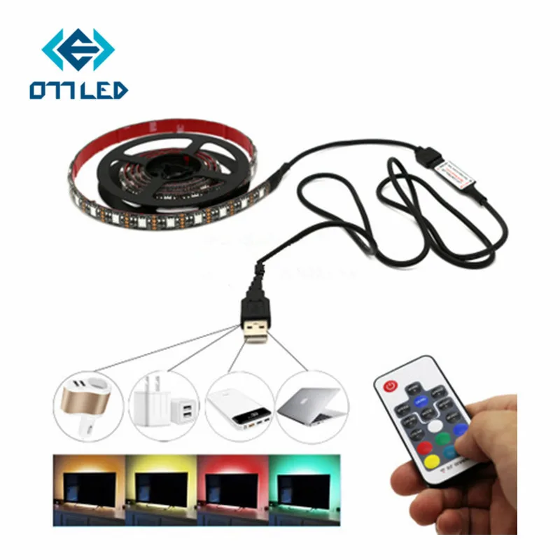 TV Background Lighting With Remote IP65 IP20 50cm 1m 2m DC 5V RGB Flexible USB LED Strip Light 5050 String Ribbon Adhesive Tape
TV Background Lighting With Remote IP65 IP20 50cm 1m 2m DC 5V RGB Flexible USB LED Strip Light 5050 String Ribbon Adhesive Tape