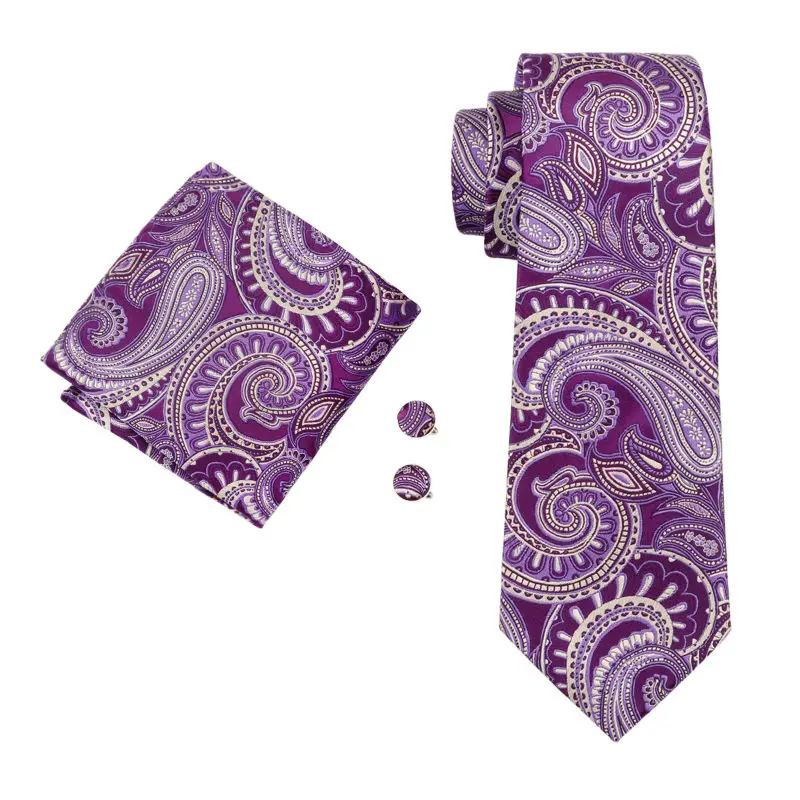LS-1493 Barry.Wang Classic Men`s Tie 100% Silk Purple Floral Necktie Hanky Cufflink Set For Men`s Wedding Party Business
LS-1493 Barry.Wang Classic Men`s Tie 100% Silk Purple Floral Necktie Hanky Cufflink Set For Men`s Wedding Party Business