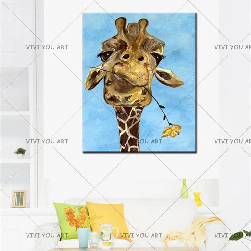 New Large Size Handmade Giraffe Oil Painting On Canvas Handmade Funny Animal Giraffe Oil Painting For Living Room Decorative
New Large Size Handmade Giraffe Oil Painting On Canvas Handmade Funny Animal Giraffe Oil Painting For Living Room Decorative