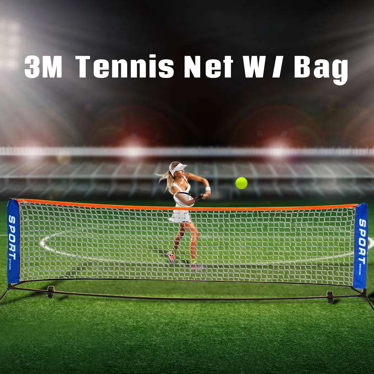 1 x Foldable Mini Tennis Net Outdoor Indoor Sports Portable Tennis Net 3 Meters 6 Meters Available Steel Tube + Wrought Iron
1 x Foldable Mini Tennis Net Outdoor Indoor Sports Portable Tennis Net 3 Meters 6 Meters Available Steel Tube + Wrought Iron