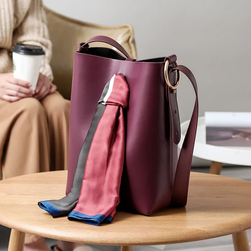 WOONAM Women Fashion Bag Genuine Calf Leather Scarf Detail Top Handle Shoulder Handbag WB746
WOONAM Women Fashion Bag Genuine Calf Leather Scarf Detail Top Handle Shoulder Handbag WB746
