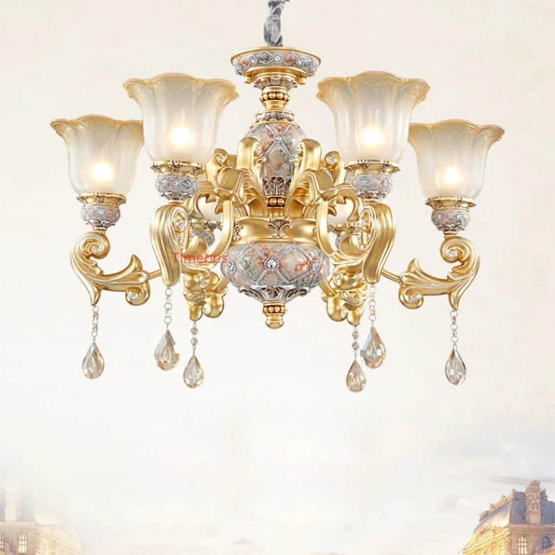 European Chandelier Lighting Luxury Living Room Crystal Chandelier Vintage Restaurant Chandelier Atmosphere Resin Bedroom Lights
European Chandelier Lighting Luxury Living Room Crystal Chandelier Vintage Restaurant Chandelier Atmosphere Resin Bedroom Lights