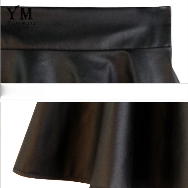 YuooMuoo 2018 Leather Mini Skirt Autumn Winter High Waist Black Skirt Female Solid Fashion Pleated Skirt Kawaii ropa mujer
YuooMuoo 2018 Leather Mini Skirt Autumn Winter High Waist Black Skirt Female Solid Fashion Pleated Skirt Kawaii ropa mujer
