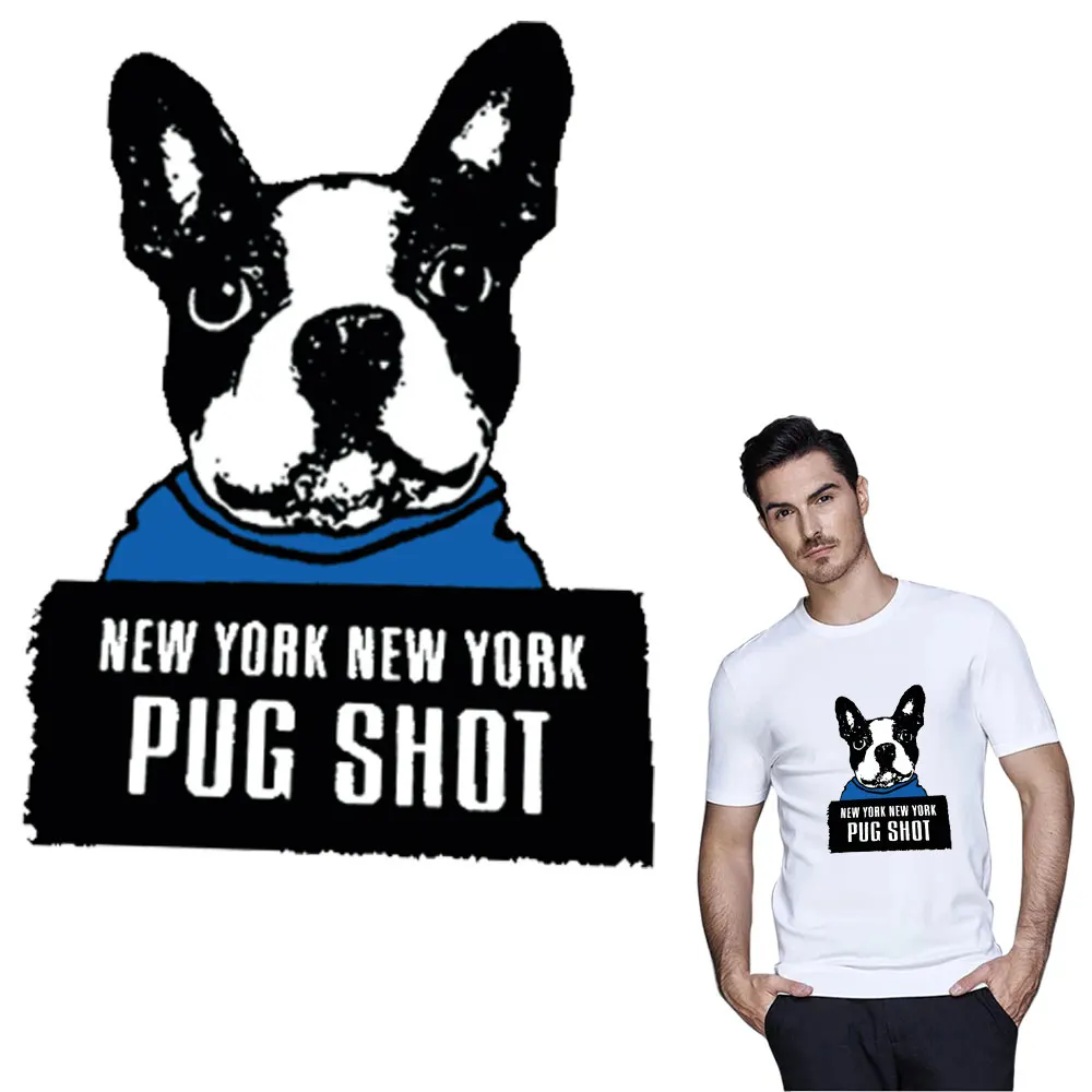 Funny patch Pug Dog transfert thermocollants T-shirt fleece decoration printing iron on A-level patch for clothing washable
Funny patch Pug Dog transfert thermocollants T-shirt fleece decoration printing iron on A-level patch for clothing washable
