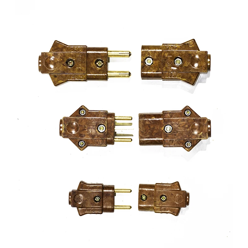 40A Pair Bakelite Plug Female-Male Connector Pro Lighting 2 round PIN Rewireable Socket Plug Set For Stage Lights Plug SHEHDS
40A Pair Bakelite Plug Female-Male Connector Pro Lighting 2 round PIN Rewireable Socket Plug Set For Stage Lights Plug SHEHDS