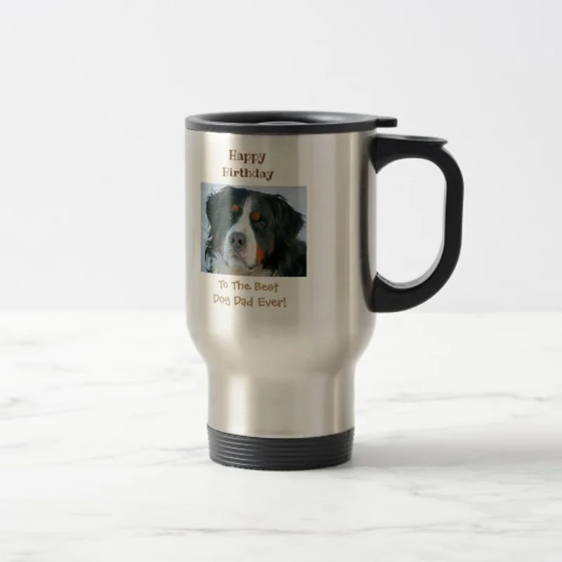 Happy Birthday Best Dog Dad Ever Photo Travel Mug Stainless Steel coffee Cup with Handle - Great Gift Mugs 14 Ounce
Happy Birthday Best Dog Dad Ever Photo Travel Mug Stainless Steel coffee Cup with Handle - Great Gift Mugs 14 Ounce