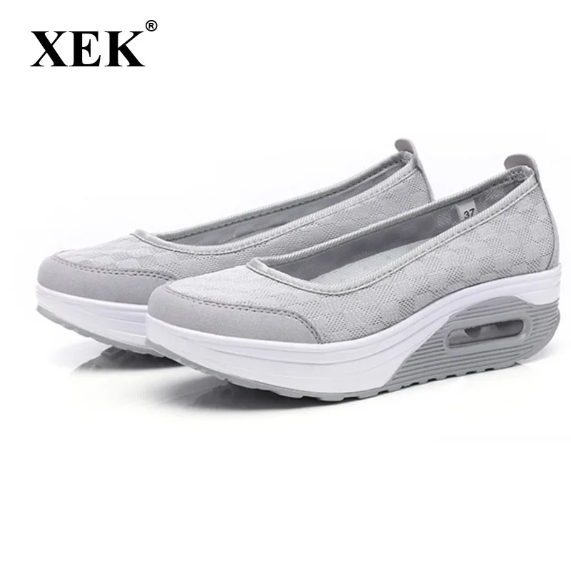 XEK Women Shoes Casual Sport Fashion Shoes Walking Flats Height Increasing Breathable Air Mesh Swing Wedges Shoes ZLL191
XEK Women Shoes Casual Sport Fashion Shoes Walking Flats Height Increasing Breathable Air Mesh Swing Wedges Shoes ZLL191