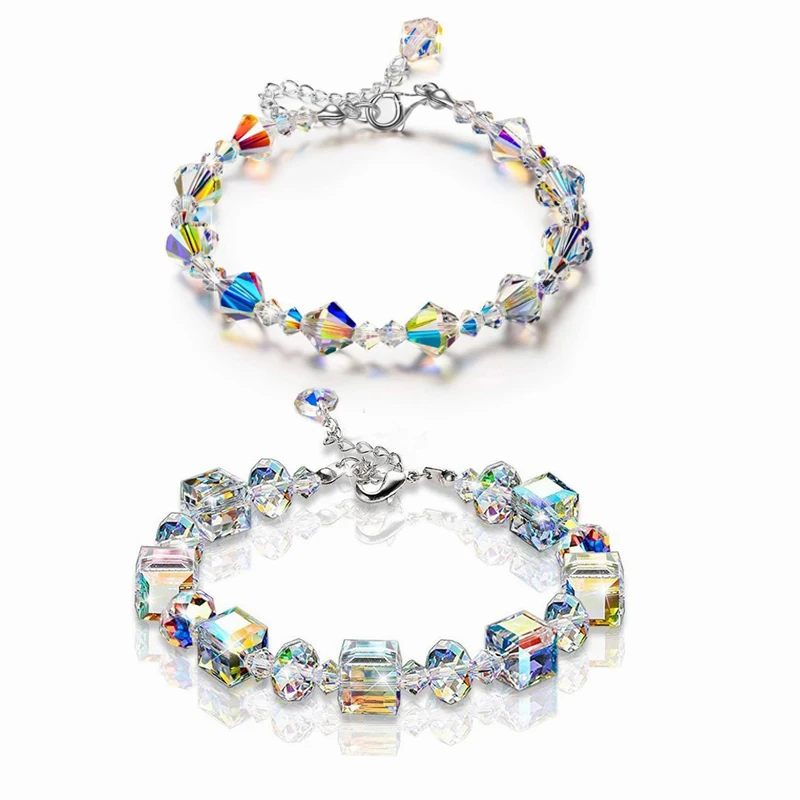 Women's Rings Exquisite Aurora Square Geometric Polygon Beads Crystal Bracelet Women's Tennis Bracelet Charm Jewelry Accessories
Women's Rings Exquisite Aurora Square Geometric Polygon Beads Crystal Bracelet Women's Tennis Bracelet Charm Jewelry Accessories