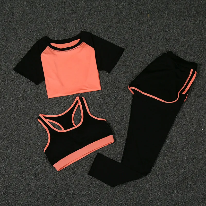 New Women Yoga Sport Suit Summer Bra Set 3 Piece Female Short-sleeved Pants Outdoor Quick Drying Sportswear Running Clothes
New Women Yoga Sport Suit Summer Bra Set 3 Piece Female Short-sleeved Pants Outdoor Quick Drying Sportswear Running Clothes