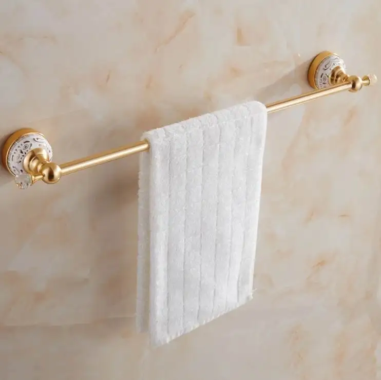 Free Shipping Gold-plating Towel Rack Single Bar Crystal Luxury Copper Golden Towel Holder Wall Mounted Bathroom Hardware Set
Free Shipping Gold-plating Towel Rack Single Bar Crystal Luxury Copper Golden Towel Holder Wall Mounted Bathroom Hardware Set