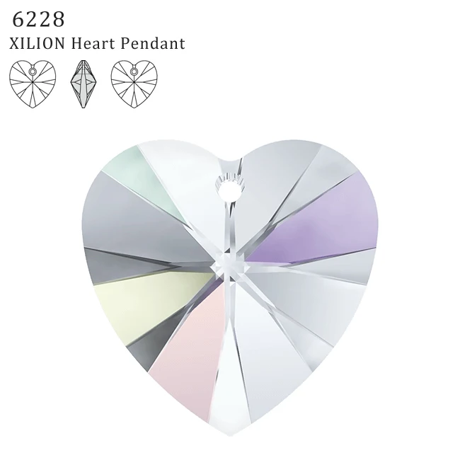 (1 шт.) 100% оригинальный Кристалл Сваровски-элемент 6228 XILION подвеска в форме сердца