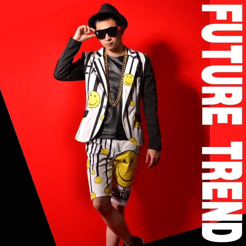 M-6XL!!Nightclub Bar Male Singer DSDJ Stage Smiley Stitching Suit Big Bar Performance Costume Accessories.
M-6XL!!Nightclub Bar Male Singer DSDJ Stage Smiley Stitching Suit Big Bar Performance Costume Accessories.