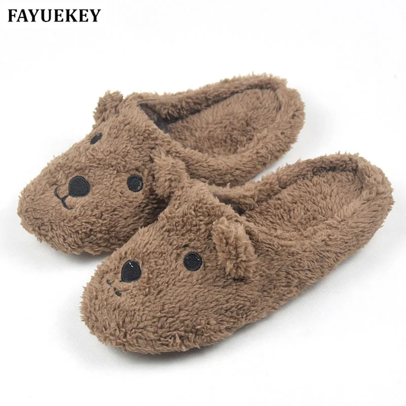 FAYUEKEY New Autumn Winter Home Cartoon Bear Soft Plush Slippers Women Indoor\ Floor Warm Slippers Shoes Girls Gift
FAYUEKEY New Autumn Winter Home Cartoon Bear Soft Plush Slippers Women Indoor\ Floor Warm Slippers Shoes Girls Gift