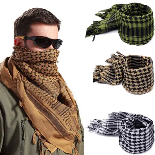 

Новые модные мужские шарфы Keffiyeh Shemagh армейский Военный Тактический арабский шарф для пустыни головной убор хит продаж