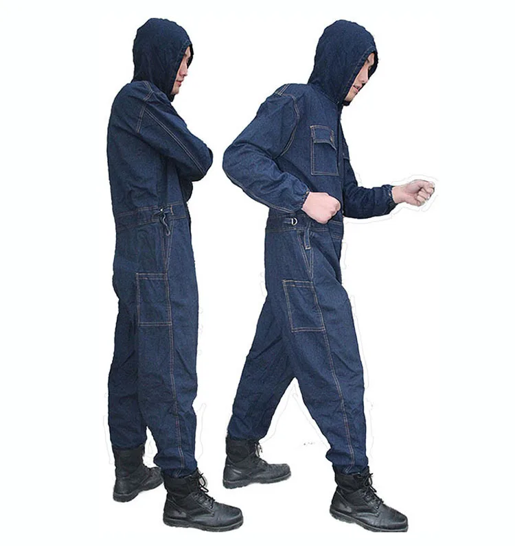Mens Overalls Denim Work Clothing Hooded Coveralls Plus Size Labor Overalls For Worker Machine Welding Auto Repair Painting
Mens Overalls Denim Work Clothing Hooded Coveralls Plus Size Labor Overalls For Worker Machine Welding Auto Repair Painting