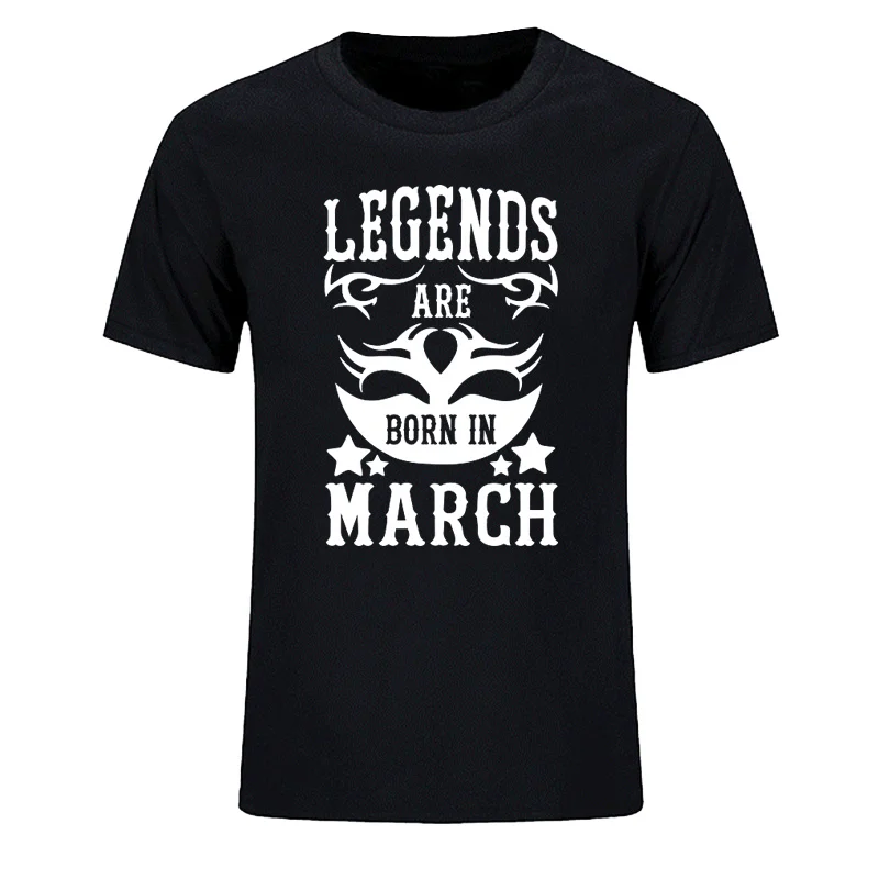 

Мужские футболки с коротким рукавом, смешной подарок на день рождения, лето, легенды, рождены в марте