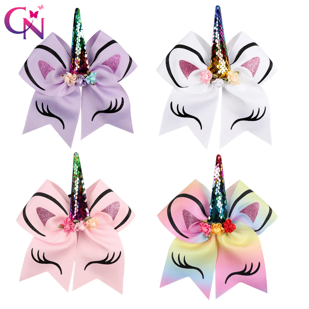 CN 7 Inch Rainbow Cheer Bows With Rubber Band For Girls Kids Reversible Sequin Ponytail Hair Bows Hair Accessories
CN 7 Inch Rainbow Cheer Bows With Rubber Band For Girls Kids Reversible Sequin Ponytail Hair Bows Hair Accessories