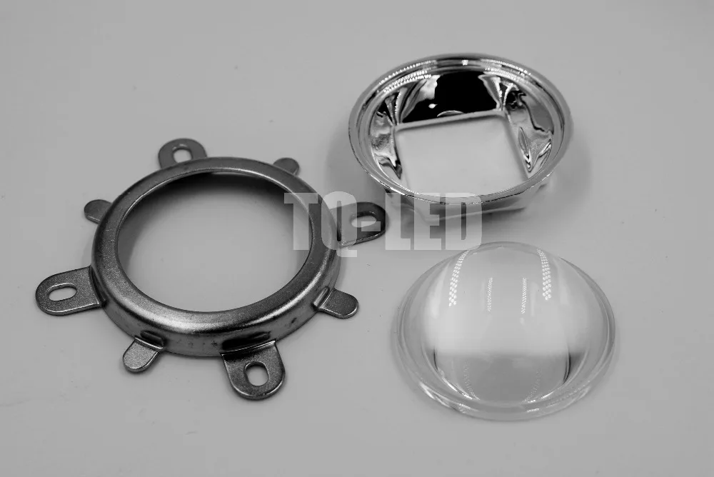 10pcs/lot 120degree 44mm Glass Lens + Reflector Collimator + Fix bracket for 20W 30W 50W 100W High Powre LED
10pcs/lot 120degree 44mm Glass Lens + Reflector Collimator + Fix bracket for 20W 30W 50W 100W High Powre LED